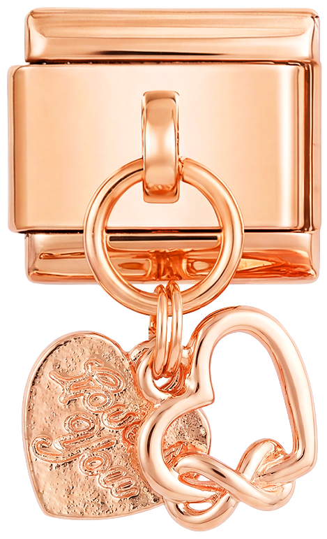 Double Heart Hanging on Rose Gold - double-heart-hanging-on-rose-gold.png