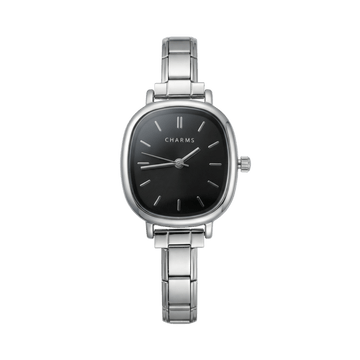 Capri Watch Silver – Black Dial Edition