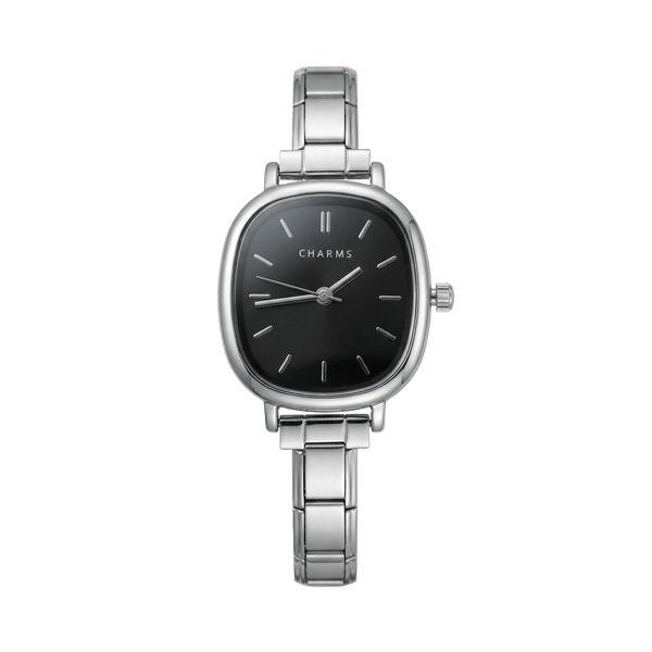 Capri Watch Silver – Juodo ciferblato leidimas