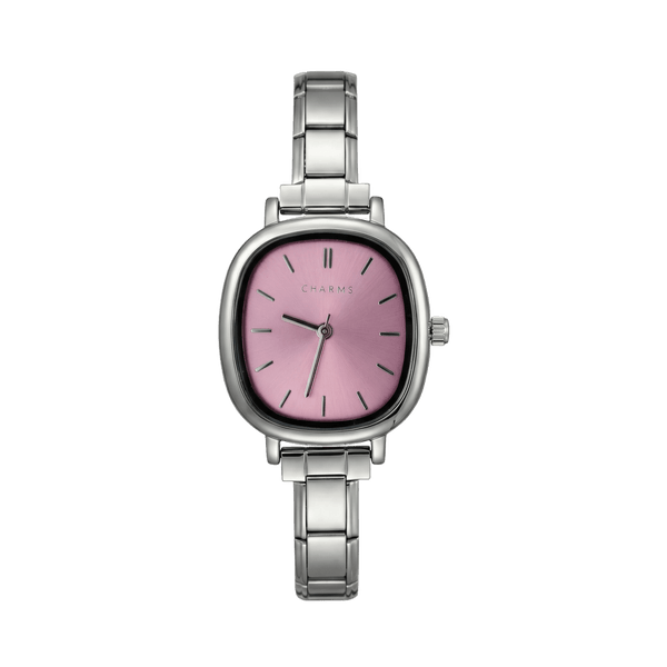 Capri Watch Silver – Rožinio ciferblato leidimas