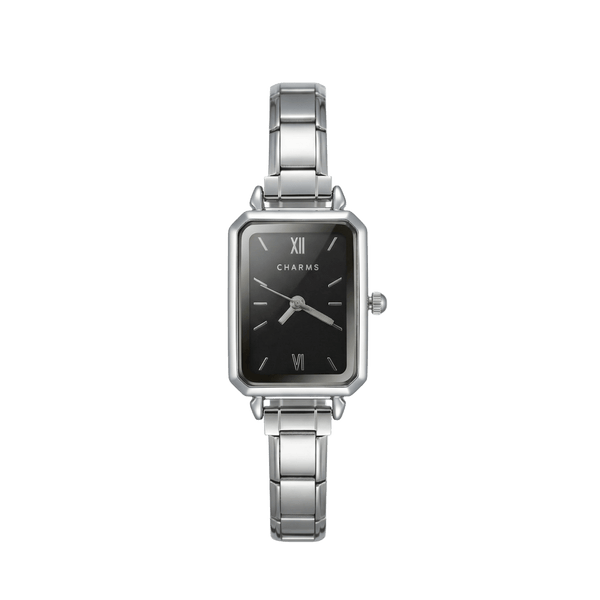 Como Watch Silver – Juodo ciferblato leidimas