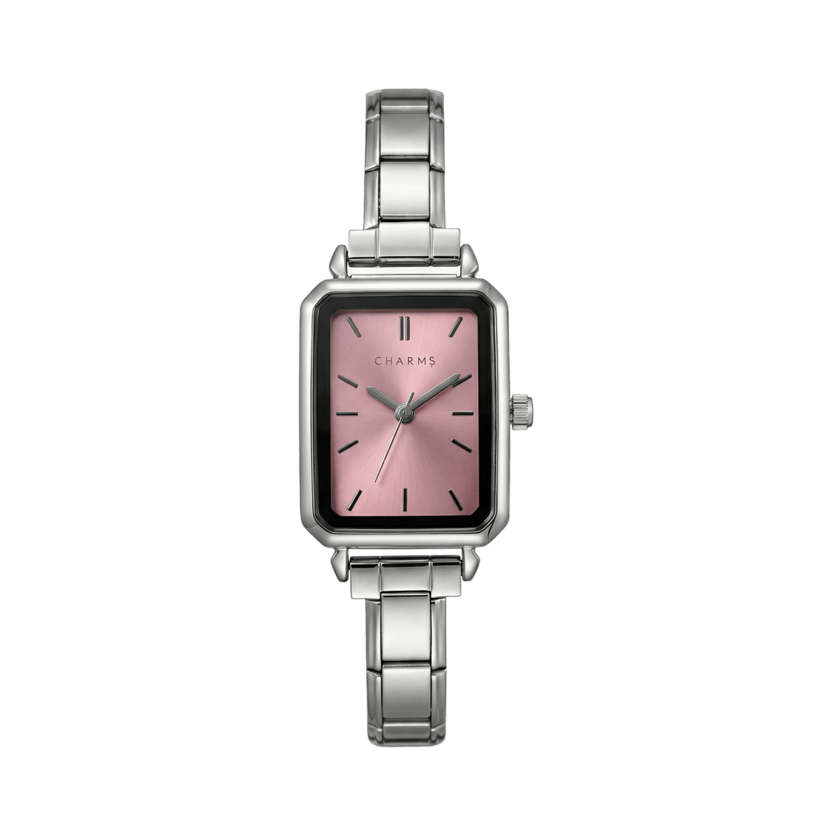 Como Watch Silver Pink Dial