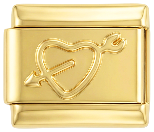 Gold Heart with Arrow on Gold - Gold-Heart-with-Arrow-on-Gold.png
