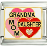 Heart Family, Grandma, Mom and Daughter, on Silver - Heart-Family-Grandma-Mom-and-Daughter-on-Silver.png