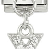Letter X,with stones Hanging, on Silver - Letter-X-with-stones-hanging-on-silver.png