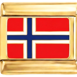 Norvegijos vėliava, ant aukso