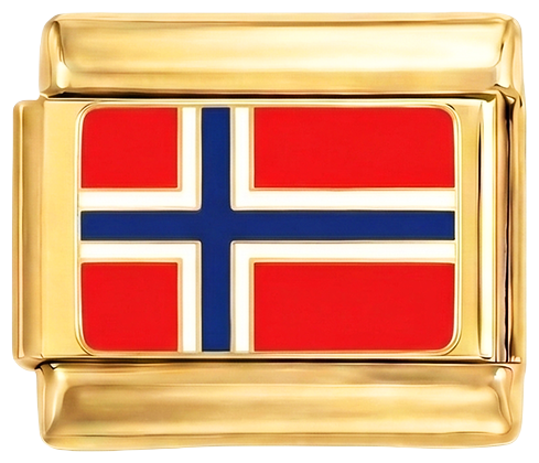 Norvegijos vėliava, ant aukso