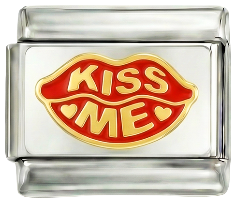 Red Lips, Kiss Me, on Silver