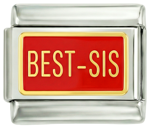 Red Plate, Best-Sis, on Silver - Red-Plate-Best-Sis-on-Silver.png