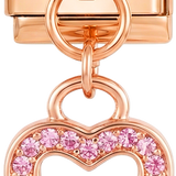 Rose Gold Heart with Stones, on Silver - Rose-Gold-Heart-with-Stones-on-Silver.png