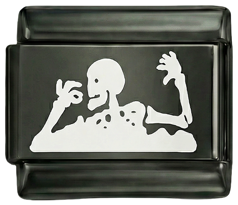 Skeleton White on Black Charm - Skeleton-White-on-Black-Charm.png
