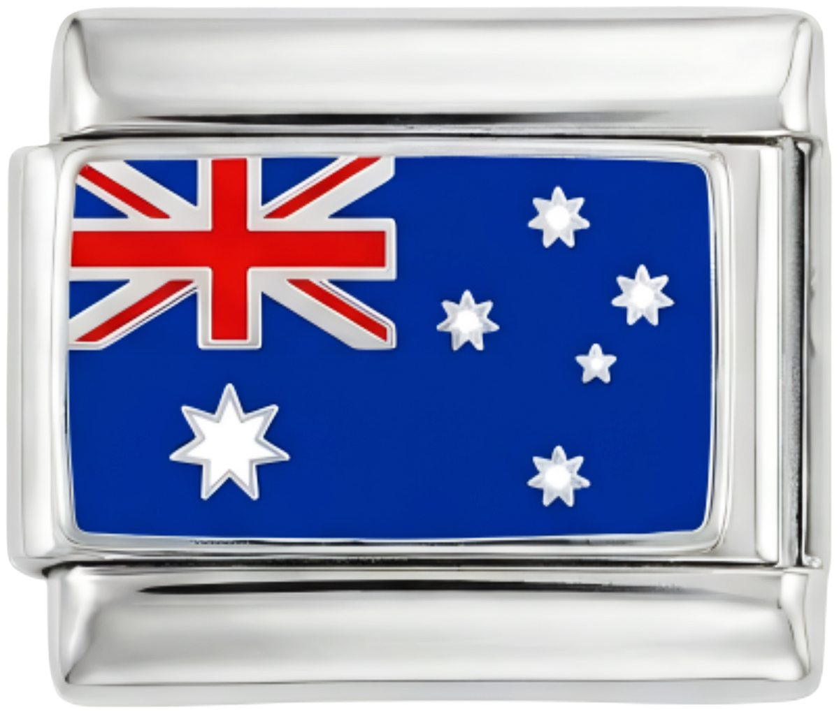 Australia Flag, on Silver - australia-on-silver.png