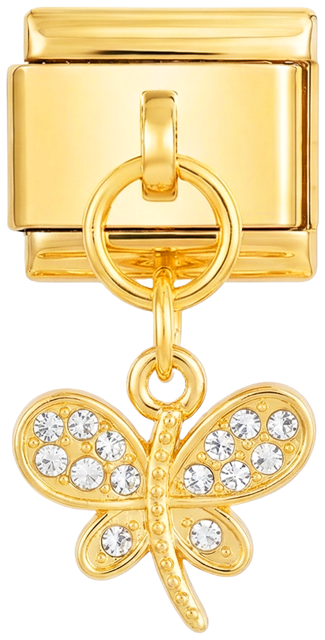 Butterfly with White Stones, on Gold - butterfly-with-white-stones-on-gold.png