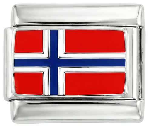 Norway Flag, on Silver - norway-flag-on-silver.png