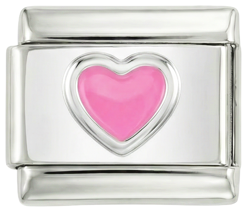 Pink Heart, on Silver - pink-heart-on-silver.png