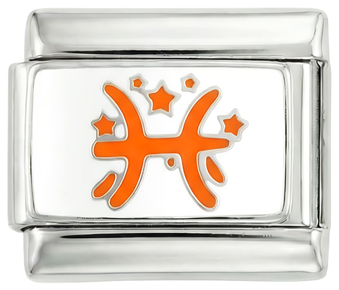 Pisces Orange, on Silver - pisces-orange-on-silver.png