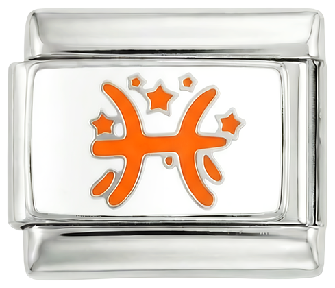 Pisces Orange, on Silver - pisces-orange-on-silver.png