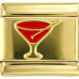 Red Cocktail in its Gold Glass, on Gold - red-cocktail-in-its-gold-glass-on-gold.png