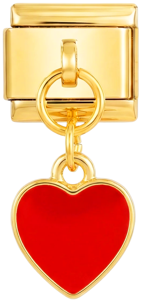 Red Heart Hanging on Gold - red-heart-hanging-on-gold.png