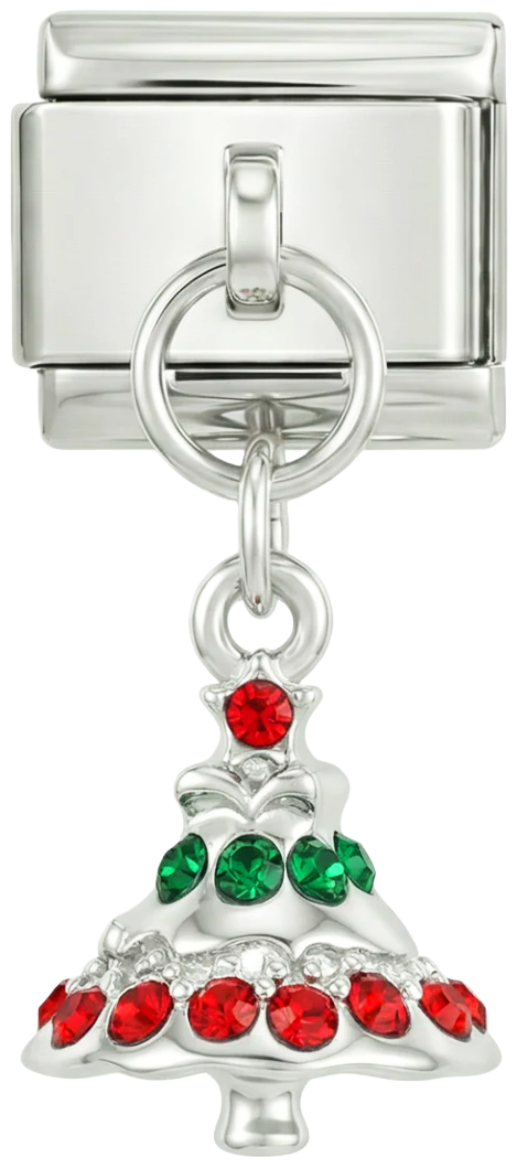 Silver Christmas Tree with Stones - silver-christmas-tree-with-stones.png
